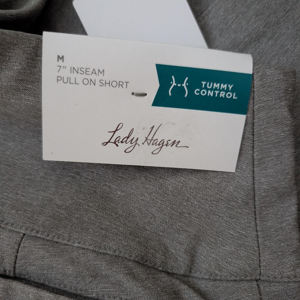 Lady Hagen Grey 7 Inch Inseam Shorts With Tummy‎ Control - Picture 4 of 4